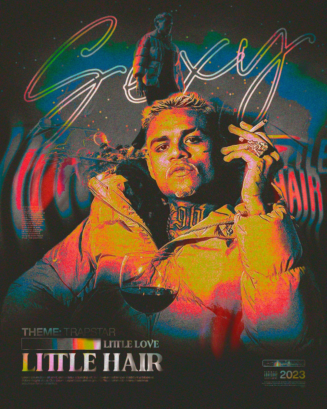 Hair style themed artwork